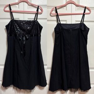 Vintage Pulse Black Sequin Mini Dress